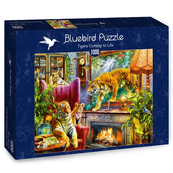 Bluebird puslespill: Tigers Coming to Life 1000 brikker