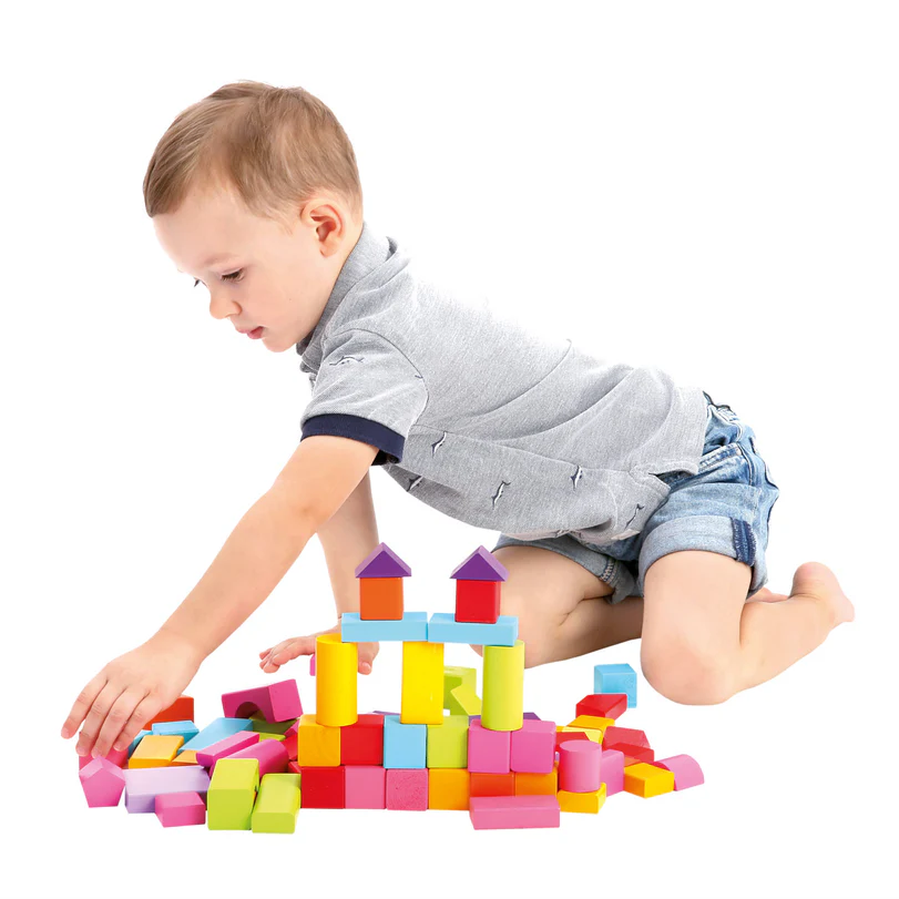 Mine første byggeklosser av tre 100 stk.