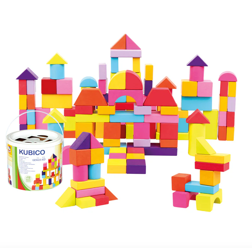 Mine første byggeklosser av tre 100 stk.