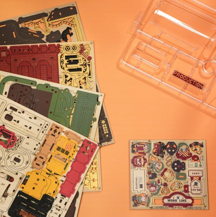 Robotime trebyggesett for voksne: Drømmenes gavefabrikk med spilledåse