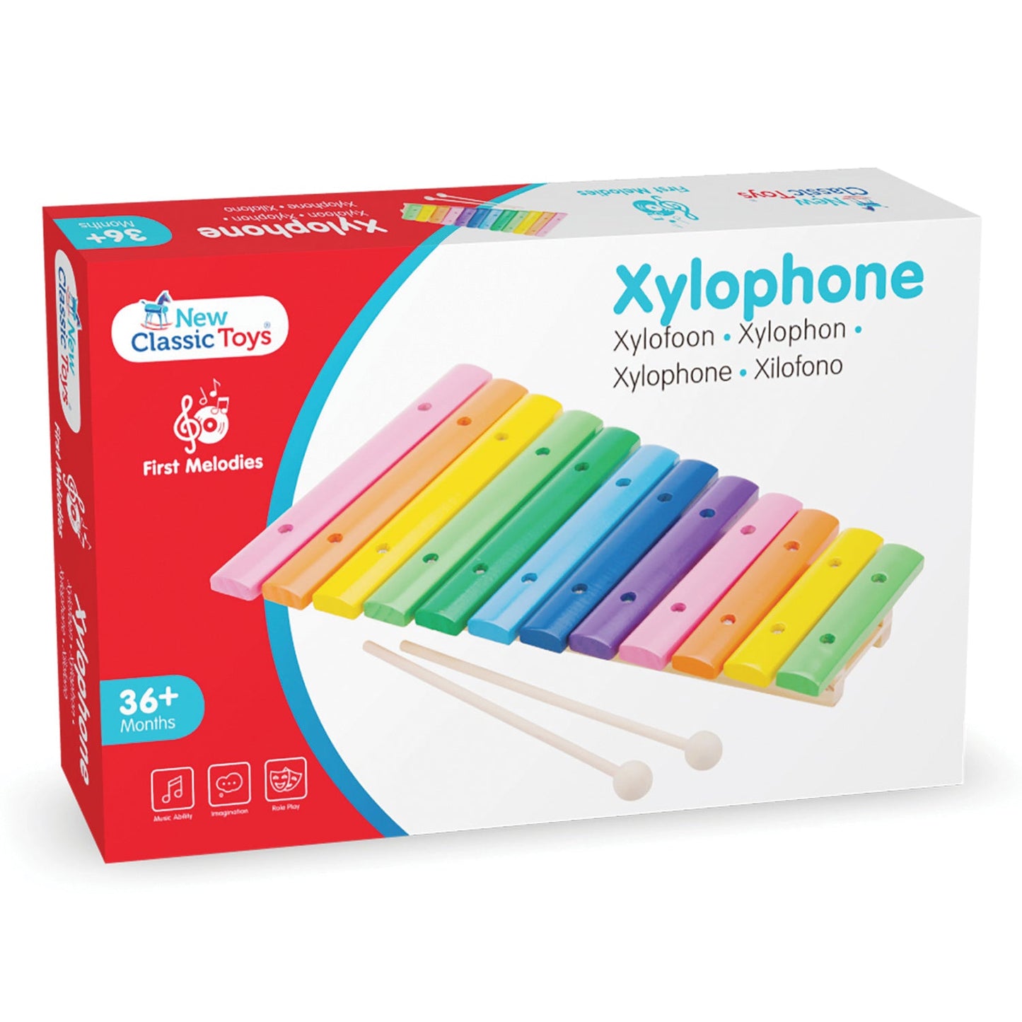 Xylofon for barn med 12 toner