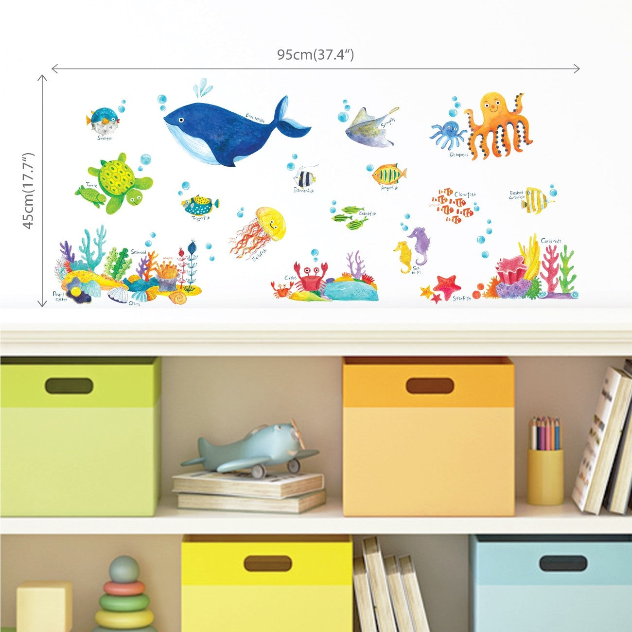 Wallstickers barnerom Havdyr