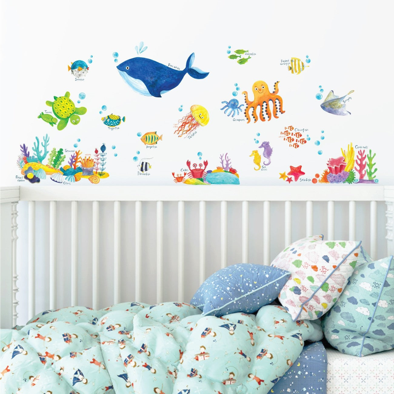 Wallstickers barnerom Havdyr