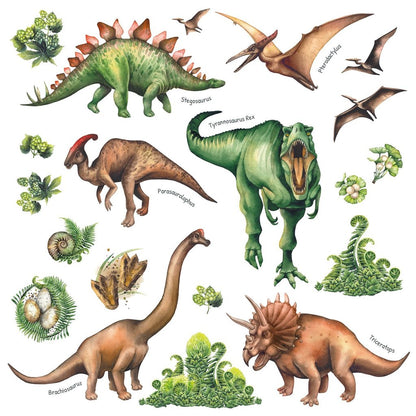 Wallstickers barnerom: Selvlysende dinosaurer
