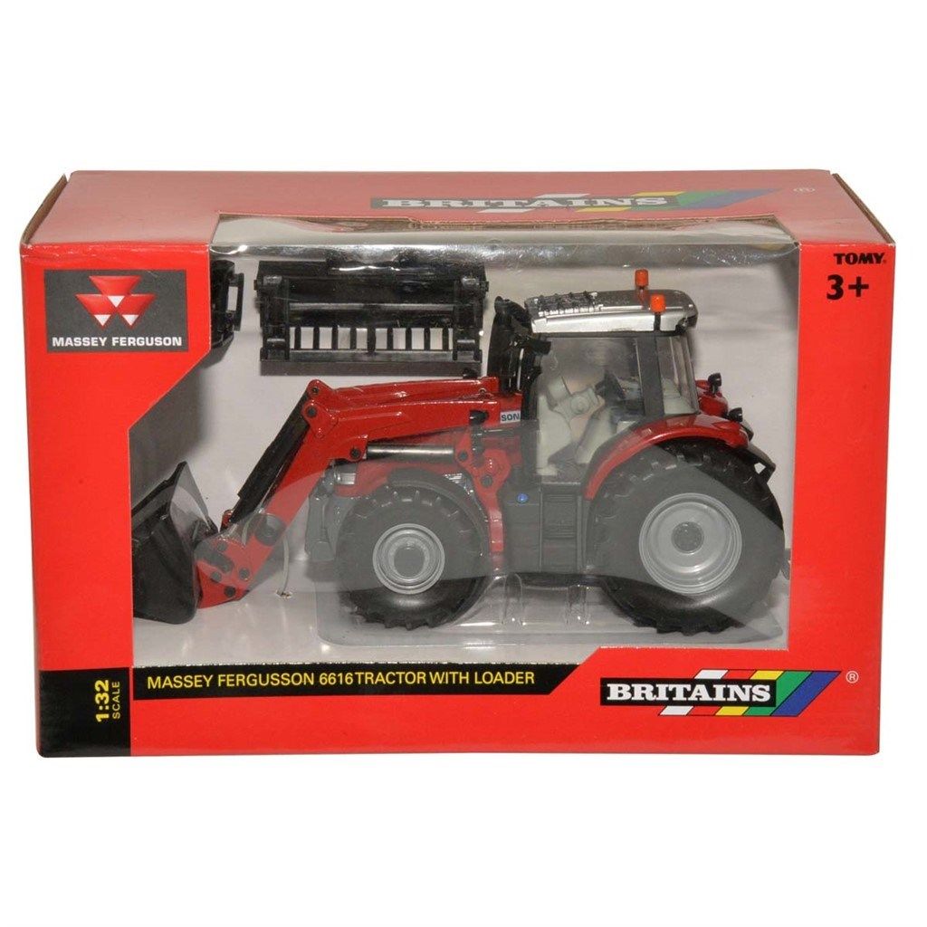 Britains Traktor Massey Ferguson 6616 med frontlaster 1:32