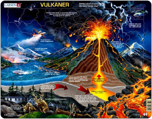 Puslespill barn: Vulkaner