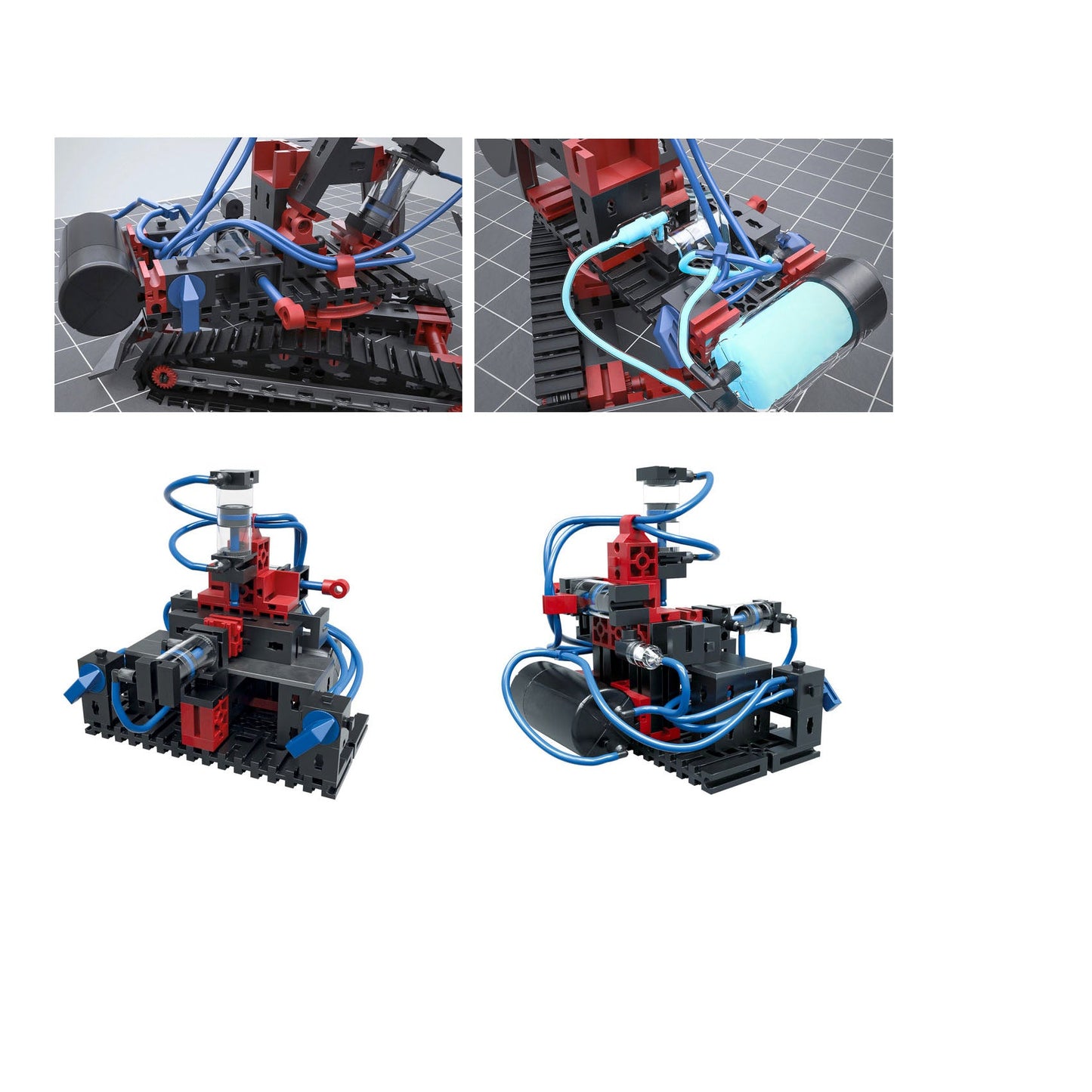 FischerTechnik byggesett for barn: Lufttrykksmaskiner