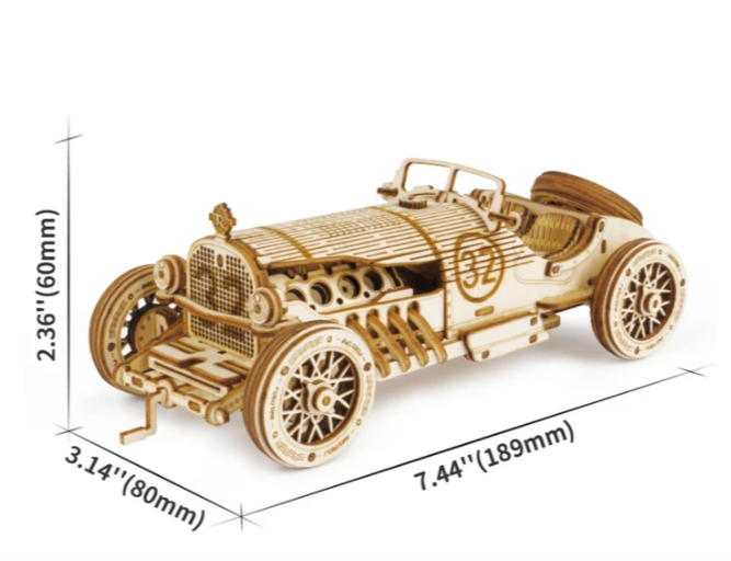 Robotime trebyggesett for voksne: Veteran racerbil