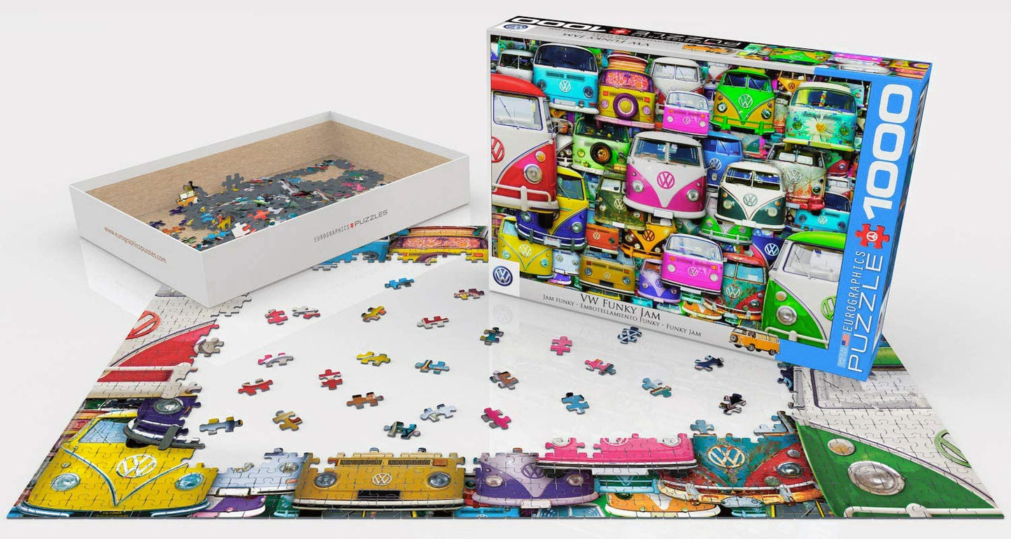 Eurographics puslespill Funky VW-busser 1000 brikker