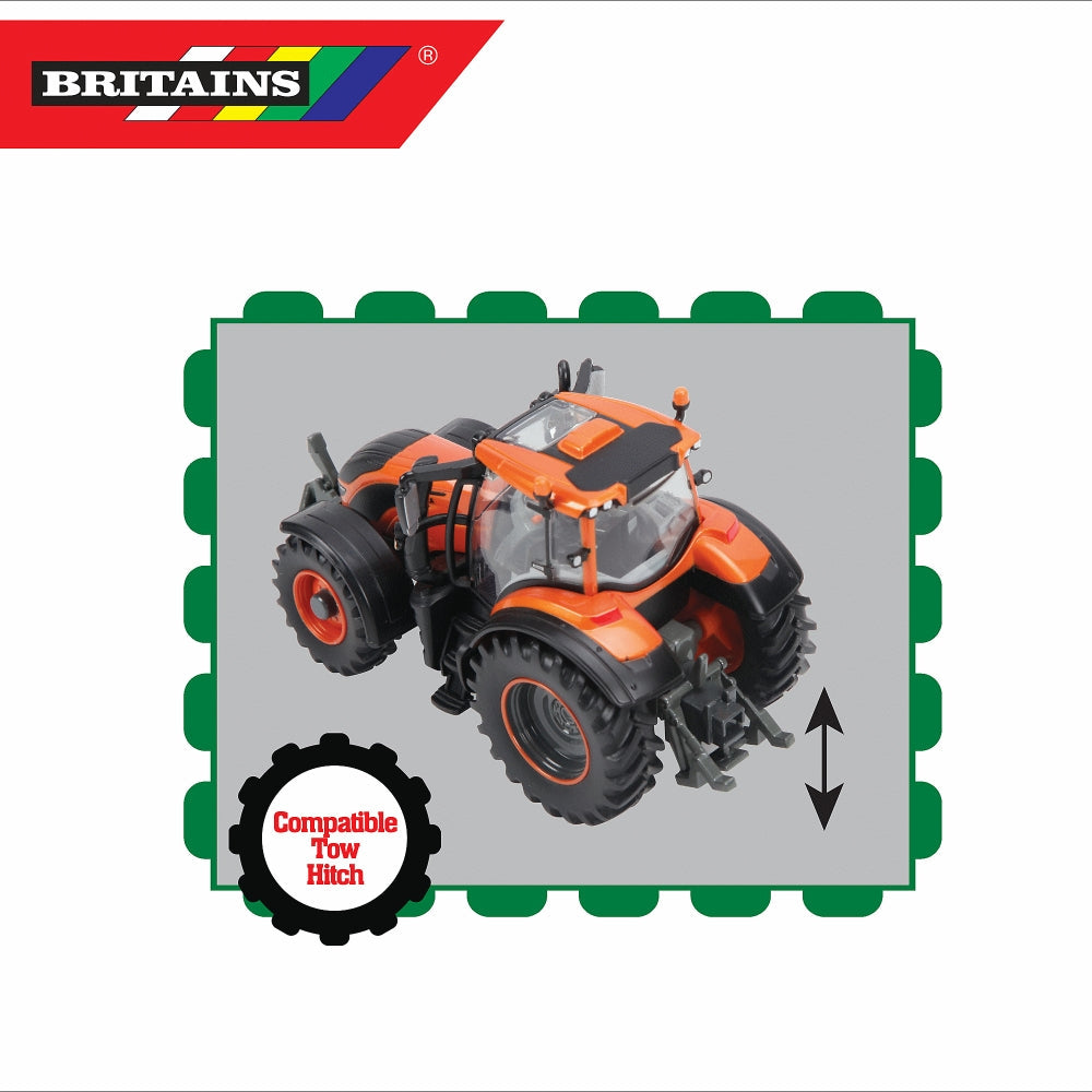 Britains Valtra Traktor T254 med oransje metalliclakk skala 1:32