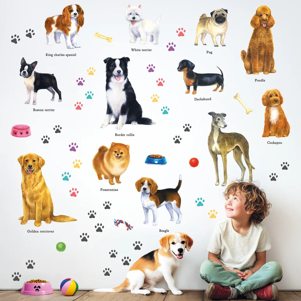 Wallstickers barnerom Hunder