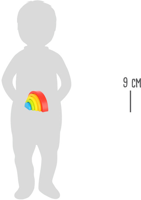 Buede byggeklosser av tre Regnbue