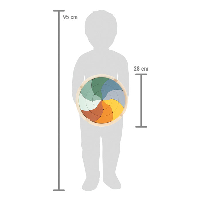 Montessori mosaikk og puslespill av tre