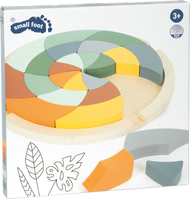 Montessori mosaikk og puslespill av tre