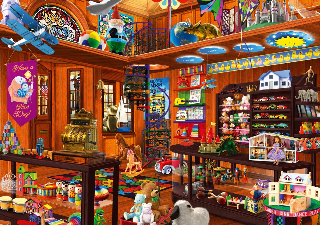 Bluebird puslespill: Retro Toy Shop 1000 brikker