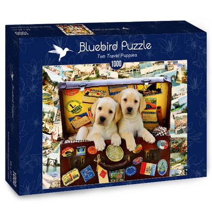 Bluebird puslespill: Two Travel Puppies 1000 brikker