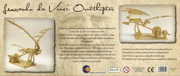 Byggesett av tre: Leonardo Da Vinci - Ornitopther