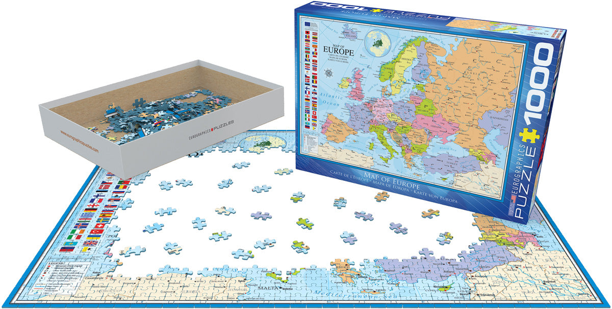 Eurographics puslespill Europakart 1000 brikker TRANSPORTSKADE