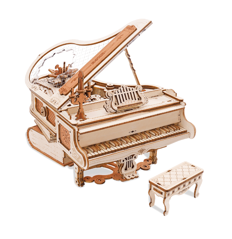 Robotime trebyggesett for voksne: Det magiske piano