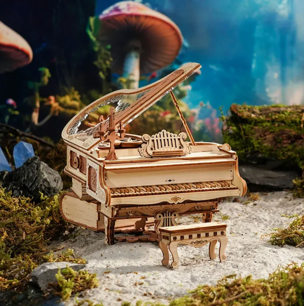 Robotime trebyggesett for voksne: Det magiske piano