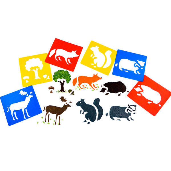 Tegnemaler skogens dyr 6 stk.