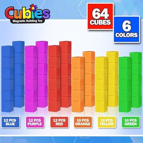 Playmags Magnetiske klosser 64 stk.
