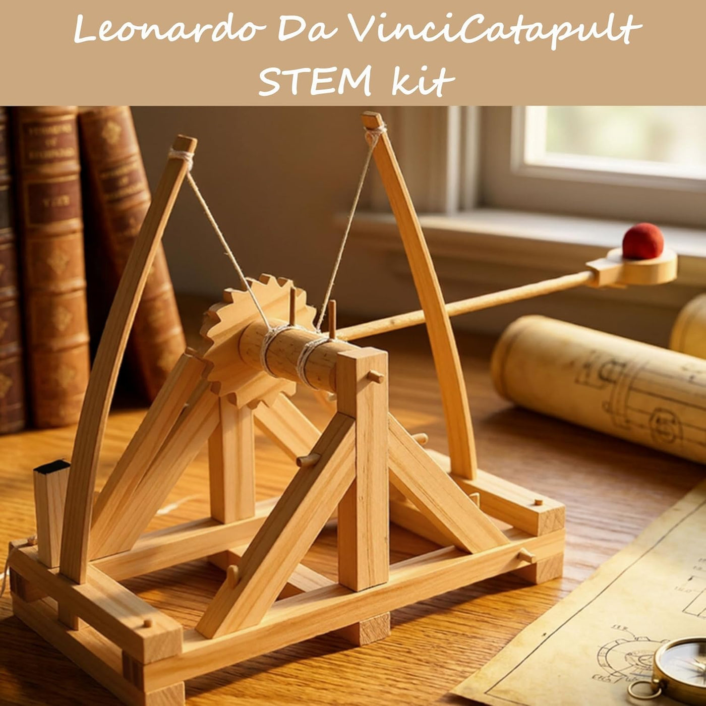 Byggesett av tre: Leonardo Da Vinci - Katapult