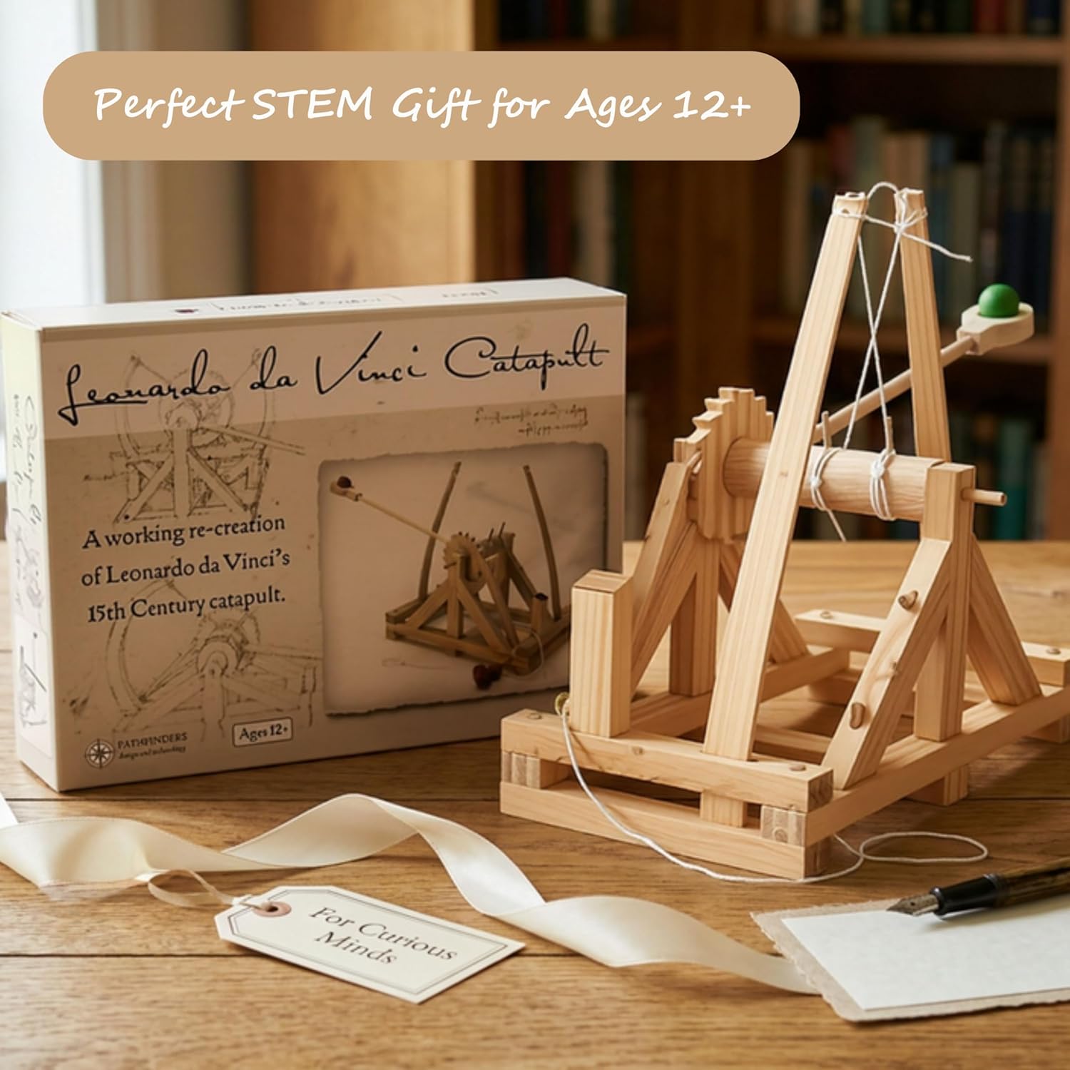 Byggesett av tre: Leonardo Da Vinci - Katapult