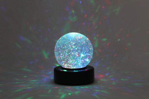 Stemningslampe med glitter og lys