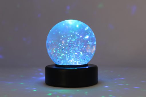 Stemningslampe med glitter og lys