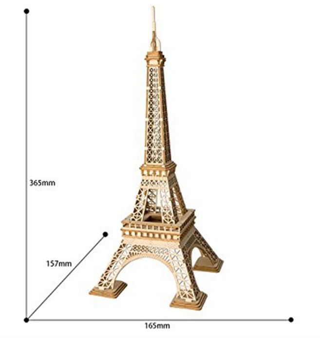 Rolife 3D puslespill av tre: Eiffeltårnet