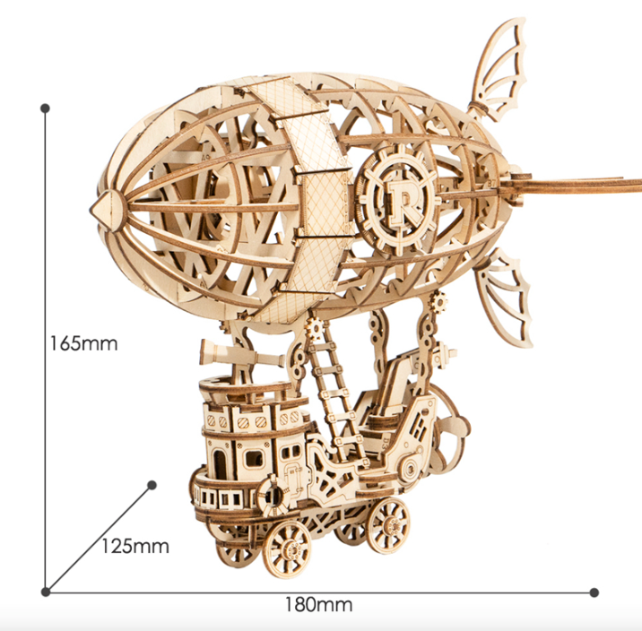 Rolife 3D puslespill av tre: Fantastisk luftskip