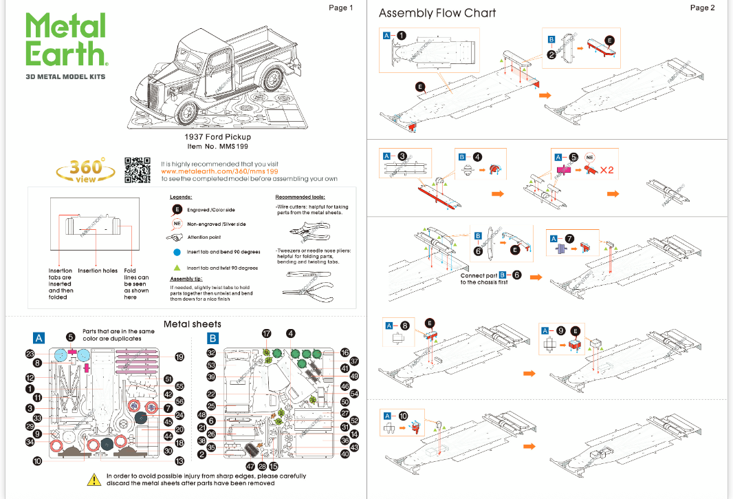 Byggesett metall for voksne: Ford Pickup 1937