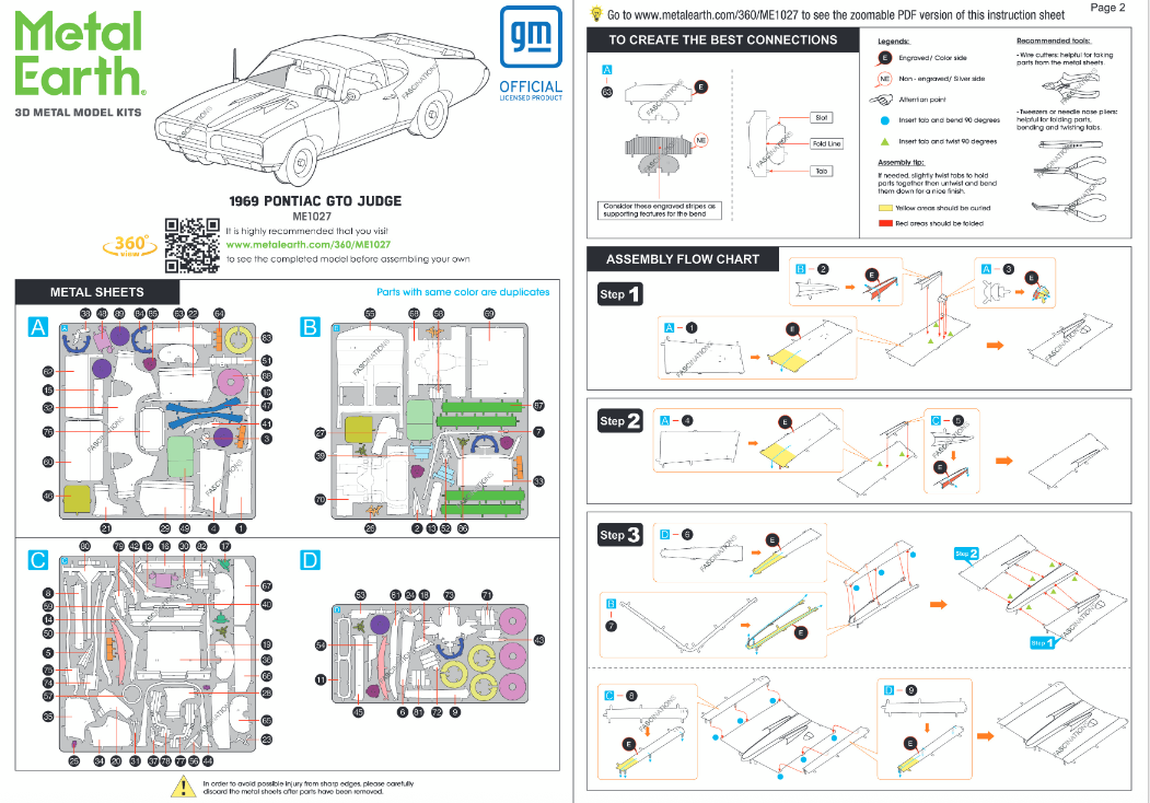 Byggesett metall for voksne: 1969 Pontiac GTO Judge
