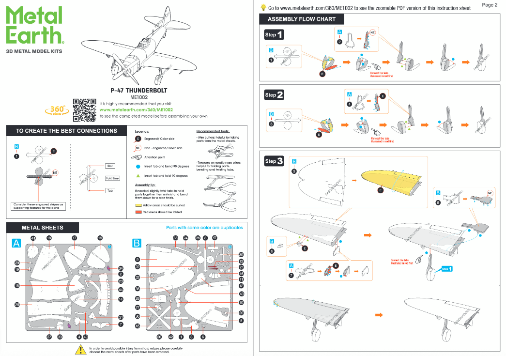 Byggesett metall for voksne: P-47 Thunderbolt jagerfly