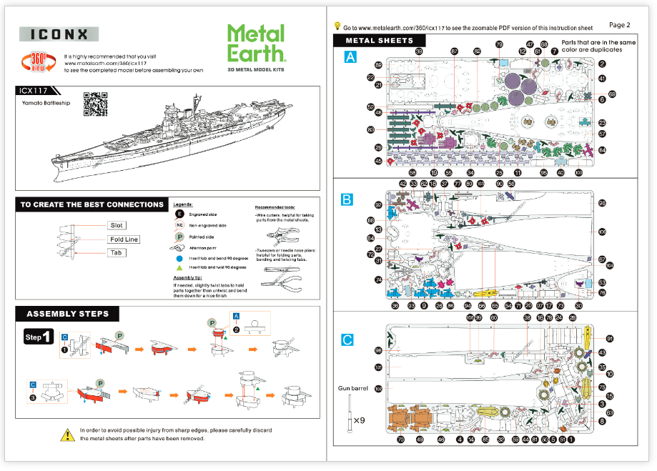 Byggesett metall for voksne: Yamato Battleship Premium