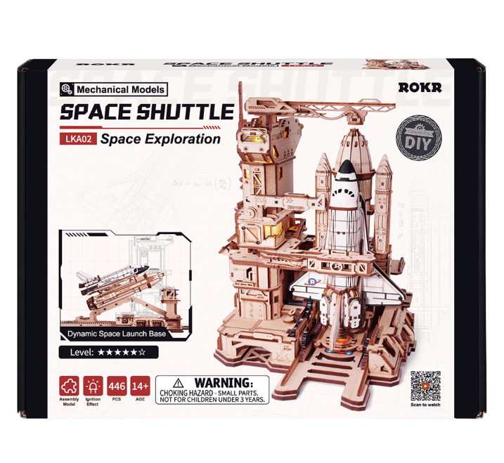 Robotime trebyggesett for voksne: Space Shuttle