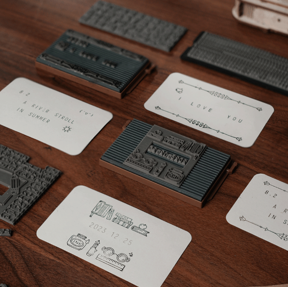 Robotime trebyggesett for voksne: Klassisk trykkpresse