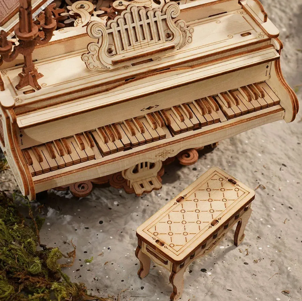 Robotime trebyggesett for voksne: Det magiske piano