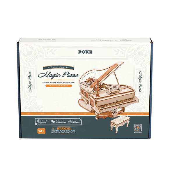 Robotime trebyggesett for voksne: Det magiske piano
