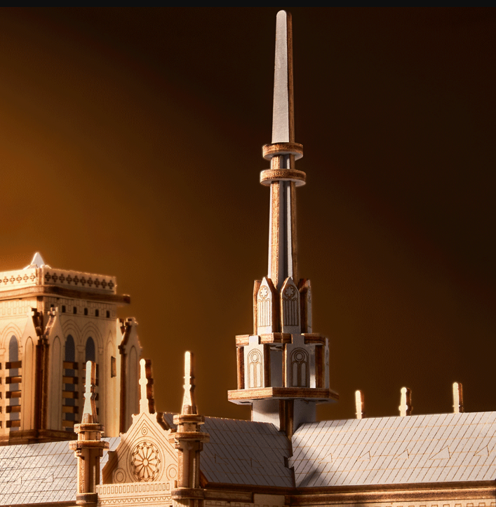 Robotime trebyggesett for voksne: Notre Dame-katedralen