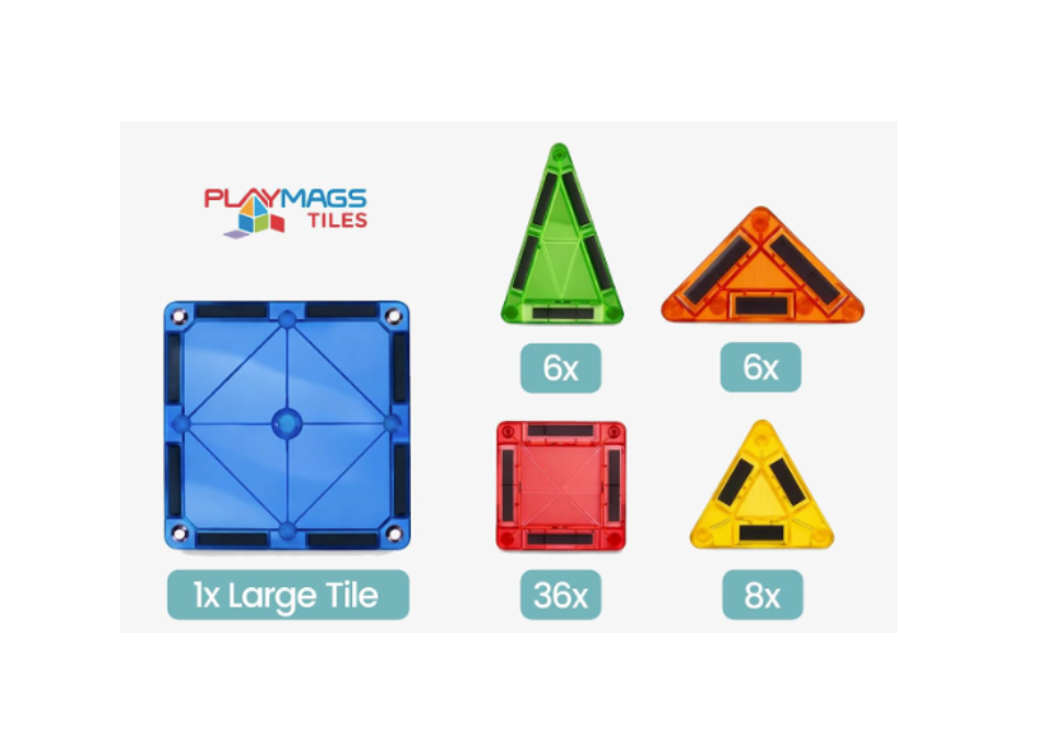 Playmags Magnetiske rammer mini 57 stk.