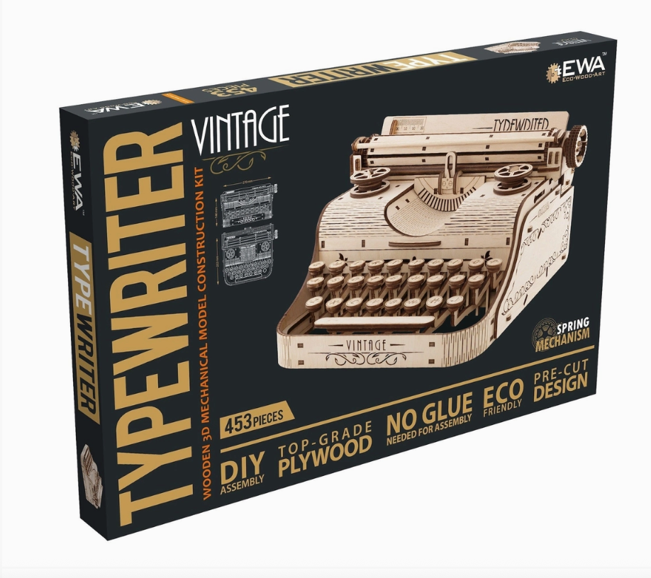 EWA trebyggesett for voksne: Skrivemaskin