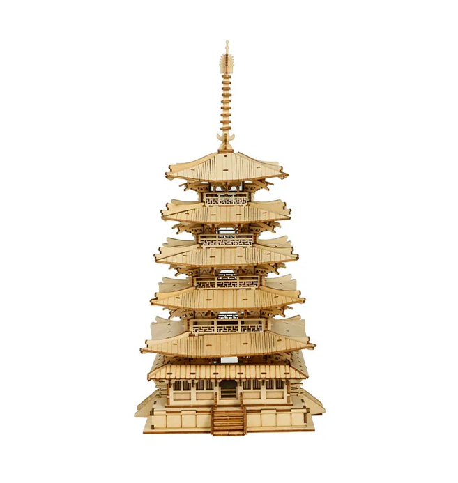 Rolife 3D puslespill av tre: Kinesisk pagode i fem etasjer