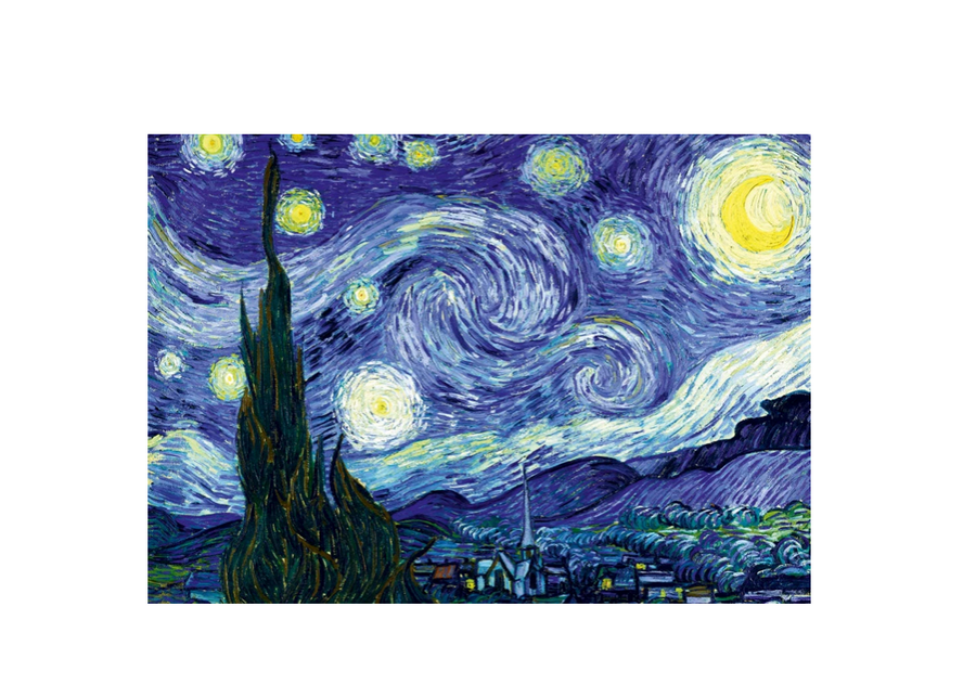 Bluebird puslespill: Vincent van Gogh Stjernenatt 1000 brikker