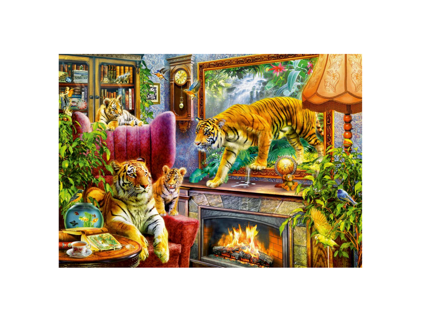 Bluebird puslespill: Tigers Coming to Life 1000 brikker