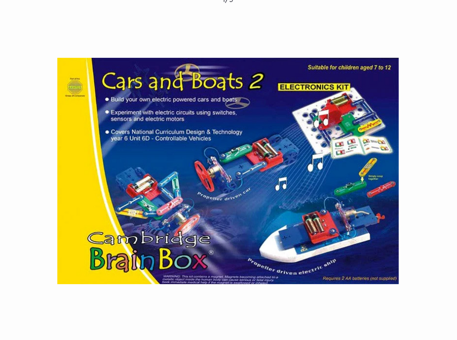 BrainBox Cars & Boats elektronikksett for barn