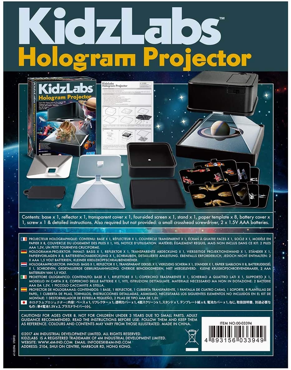 4M byggesett for barn: Hologram-prosjektør