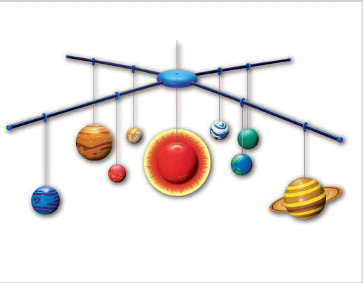 4M byggesett for barn: Modell av solsystemet - selvlysende