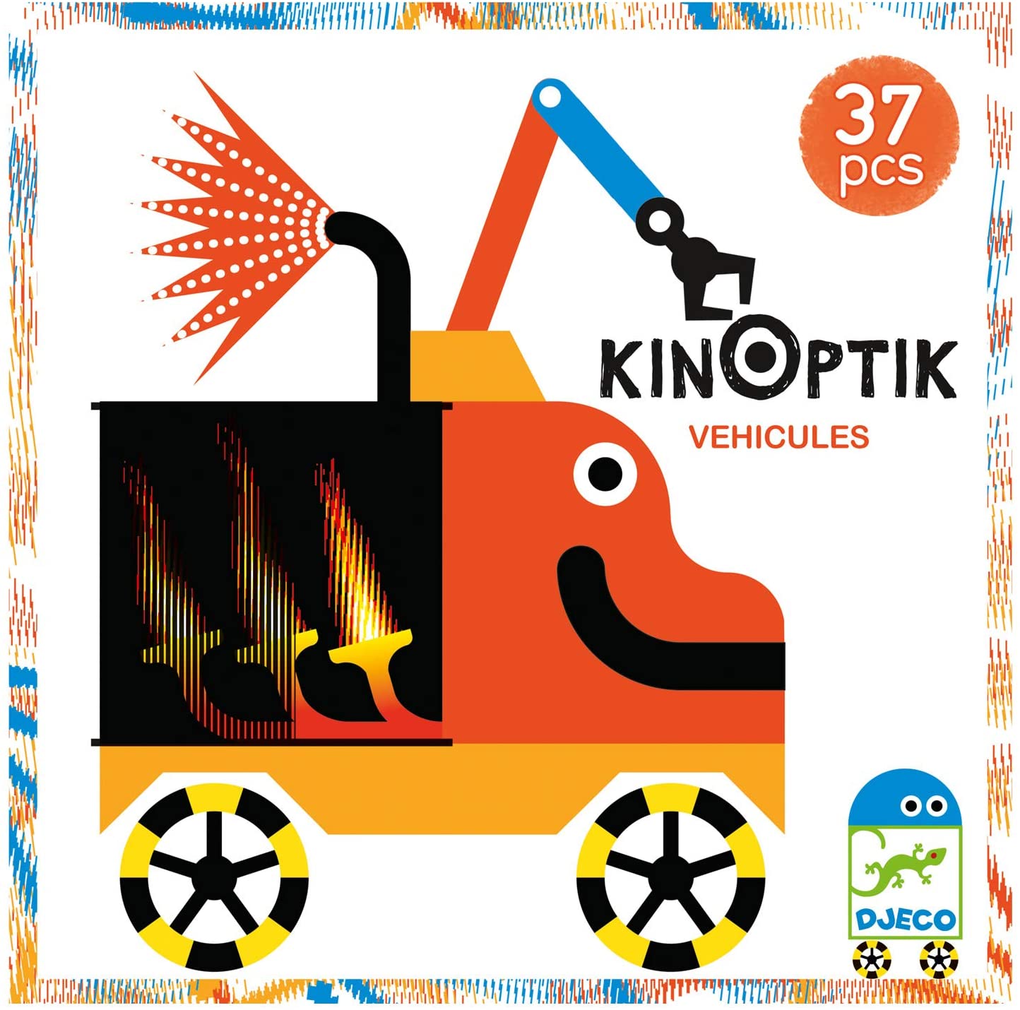 Kinoptik kjøretøy- lag et puslespill hvor figurene beveger seg
